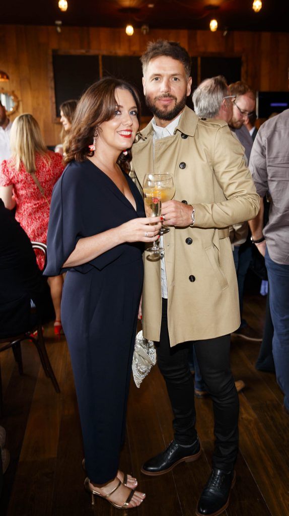 Sharon Berry and Declan O'Brien pictured at an event in the D Hotel to celebrate the dual launch of their new stylish bar, The Hops and classic Italian restaurant, Il Ponte. Picture by Andres Poveda
