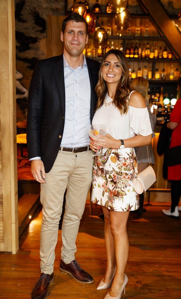 Brendan O'Brien and Maeve Keenan pictured at an event in the D Hotel to celebrate the dual launch of their new stylish bar, The Hops and classic Italian restaurant, Il Ponte. Picture by Andres Poveda