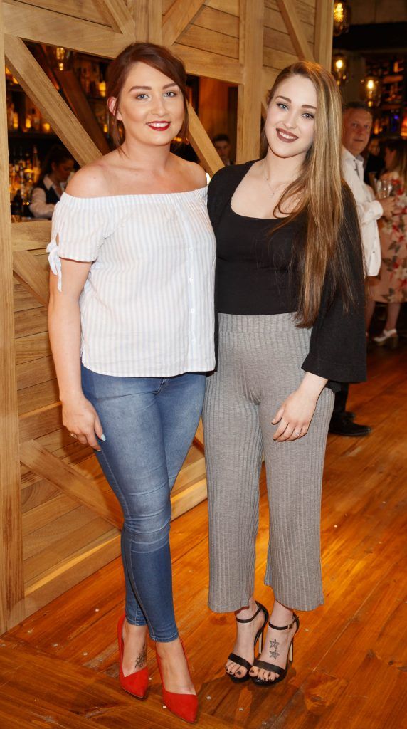 Pheobe McGrane and Hailey Bohan pictured at an event in the D Hotel to celebrate the dual launch of their new stylish bar, The Hops and classic Italian restaurant, Il Ponte. Picture by Andres Poveda