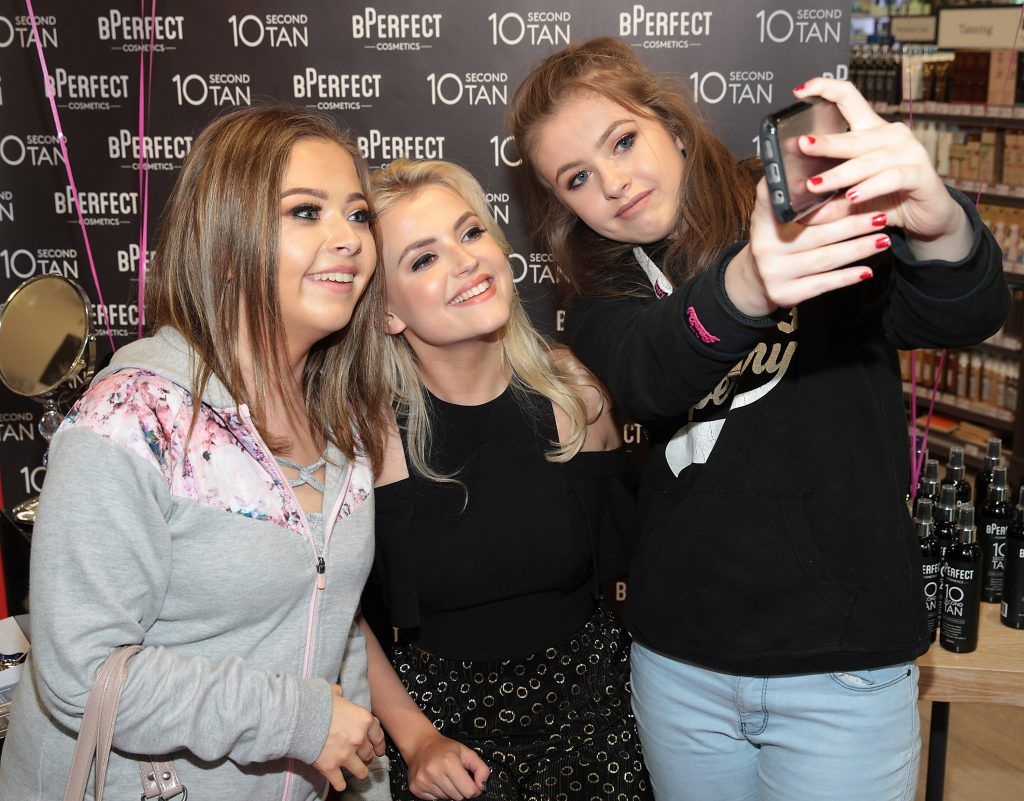 Fans meet with Lucy Fallon aka Bethany Platt in Coronation Street as she launched BPerfect Cosmetics Semi Permanent Brows and 10 Second Tan at McCabes Pharmacy in Dundrum Town Centre, Dublin. Picture by Brian McEvoy