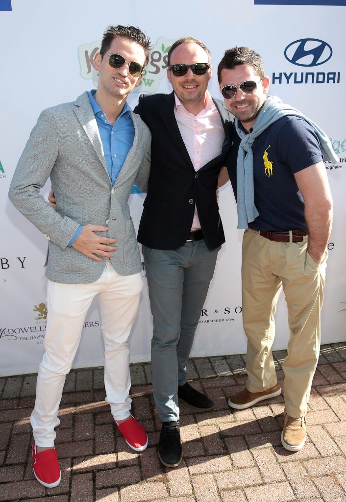 AJ Carlos, Eoin Connolly and Morgan Crowe Fiona Fitzsimons and Darren Warren at the June Party in the Park at the Phoenix Park Polo Club to raise funds for the Irish Motor Neurone Disease Association. Picture by Brian McEvoy