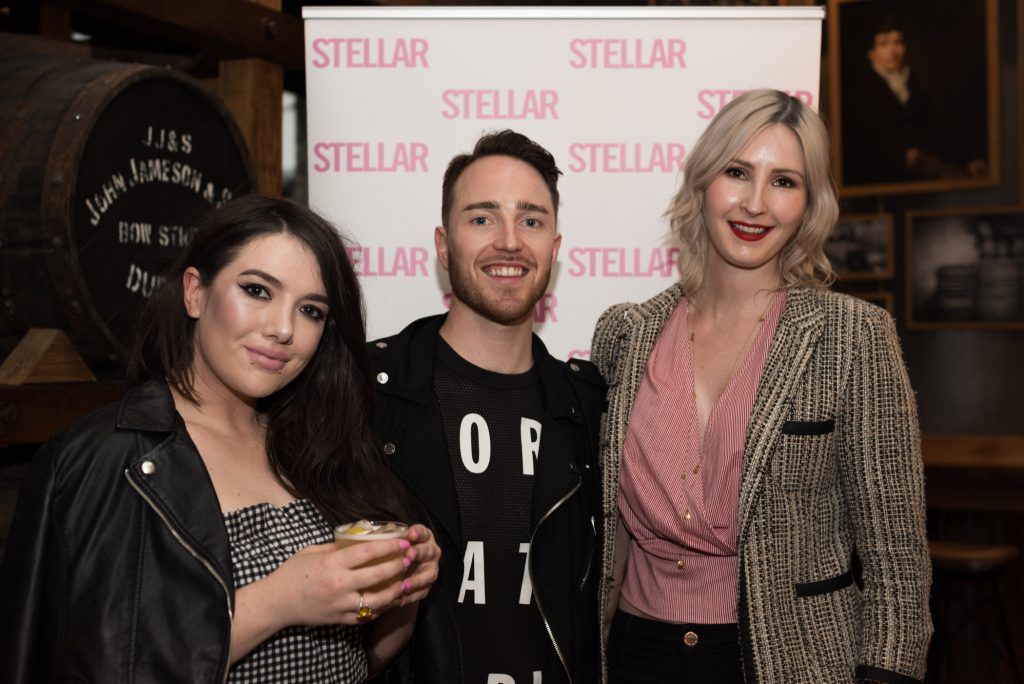 Holly Shortall, Aidan Corcoran & Noelle McCrory pictured as Stellar celebrates its 100th issue with an official party. Photography by David Gannon