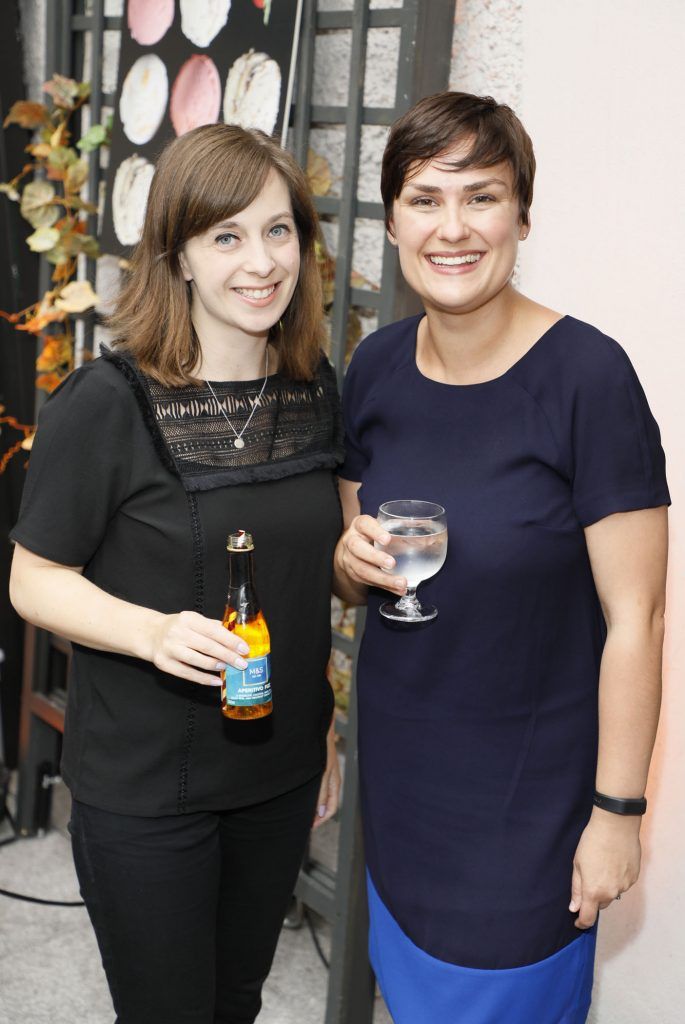 Isobel Cassel and Melissa Ward at the launch of the M&S Mediterranean inspired Spirit of Summer Food and Drink Collection at The Woollen Mills Rooftop Terrace, Dublin 1 (13th June 2017). The event was attended by 60 of Ireland's well known foodies and influencers. Photo by Kieran Harnett #SUMMER17MANDS