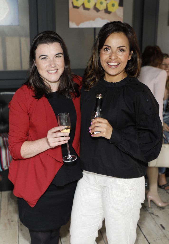 Claire Scott and Alana Fearon at the launch of the M&S Mediterranean inspired Spirit of Summer Food and Drink Collection at The Woollen Mills Rooftop Terrace, Dublin 1 (13th June 2017). The event was attended by 60 of Ireland's well known foodies and influencers. Photo by Kieran Harnett #SUMMER17MANDS