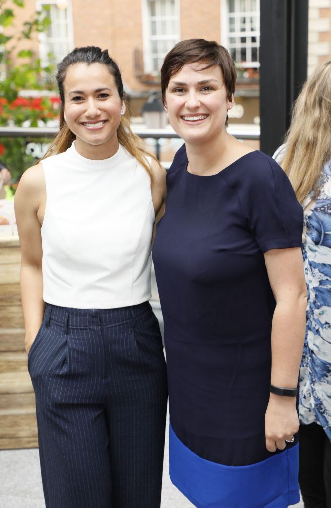 Yolanda Zaw and Melissa Ward at the launch of the M&S Mediterranean inspired Spirit of Summer Food and Drink Collection at The Woollen Mills Rooftop Terrace, Dublin 1 (13th June 2017). The event was attended by 60 of Ireland's well known foodies and influencers. Photo by Kieran Harnett #SUMMER17MANDS