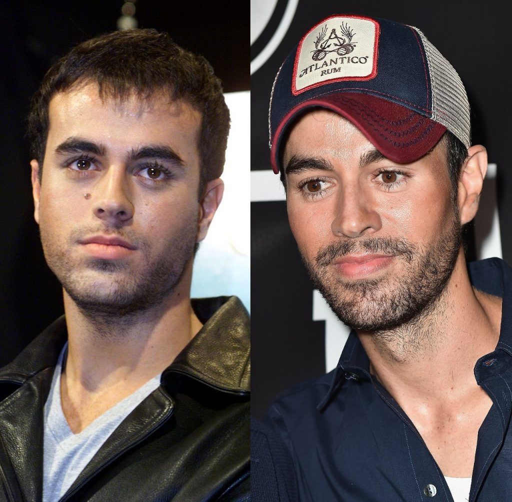 Enrique Iglesias in 1998, aged 23, and 2017, aged 42. (Photos by Dominique Faget/AFP/Getty Images & Gustavo Caballero/Getty Images)