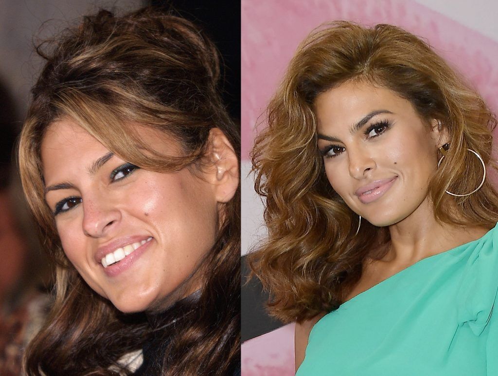 Eva Mendes in 2003, aged 29, and 2017, aged 43. (Photos by Frederick M. Brown/Getty Images & Gustavo Caballero/Getty Images for New York & Company)