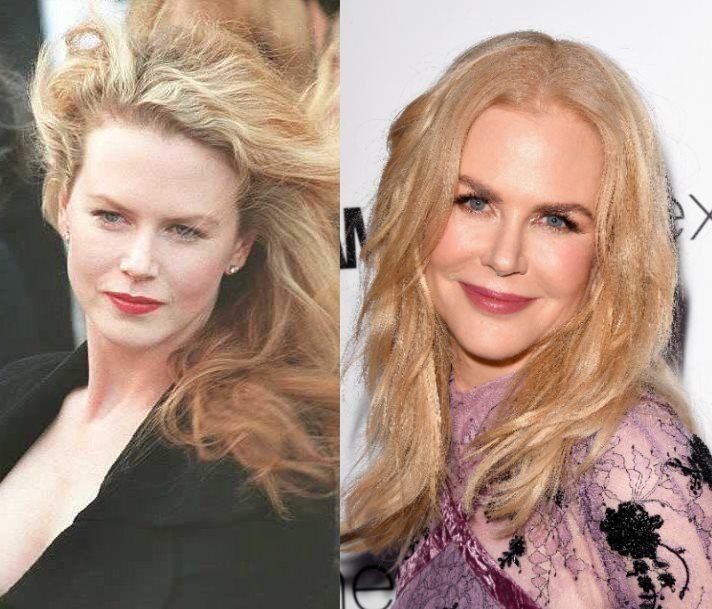 Nicole Kidman in 1995, aged 28, and 2017, aged 49. (Photos by Frederic Hugon/AFP/Getty Images & Stuart C. Wilson/Getty Images)