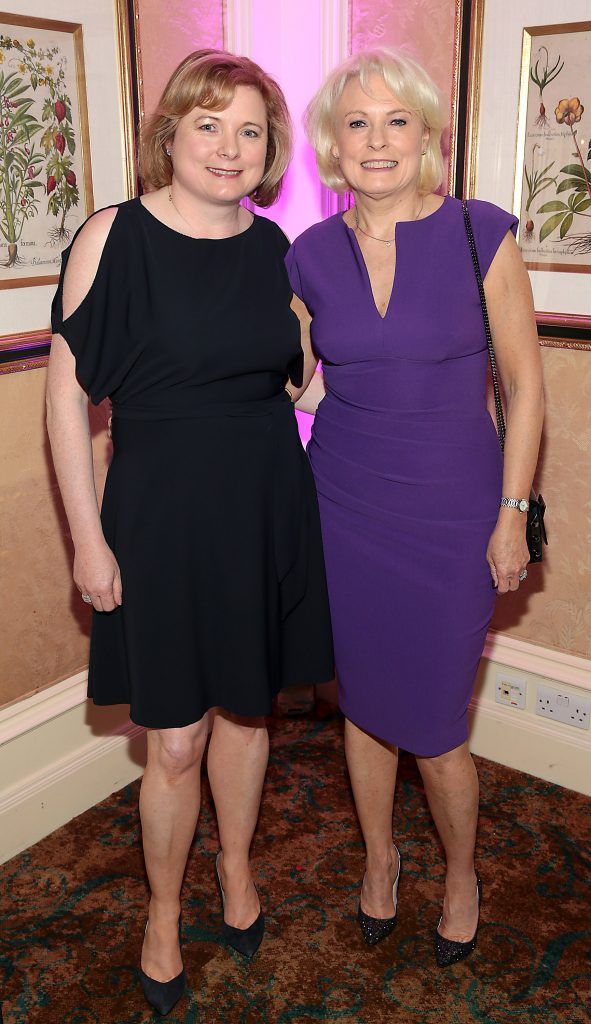 Imelda O Brien and Jackie O Brien pictured at the Respect Summer Lunch in the Intercontinental Hotel in Ballsbridge, Dublin. Picture by Brian McEvoy