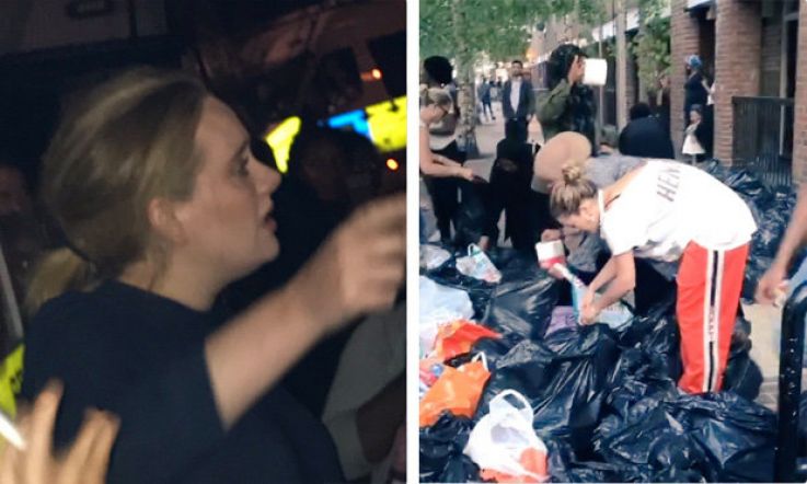 Adele and Rita Ora offer comfort and support at scene of Grenfell Tower after fire