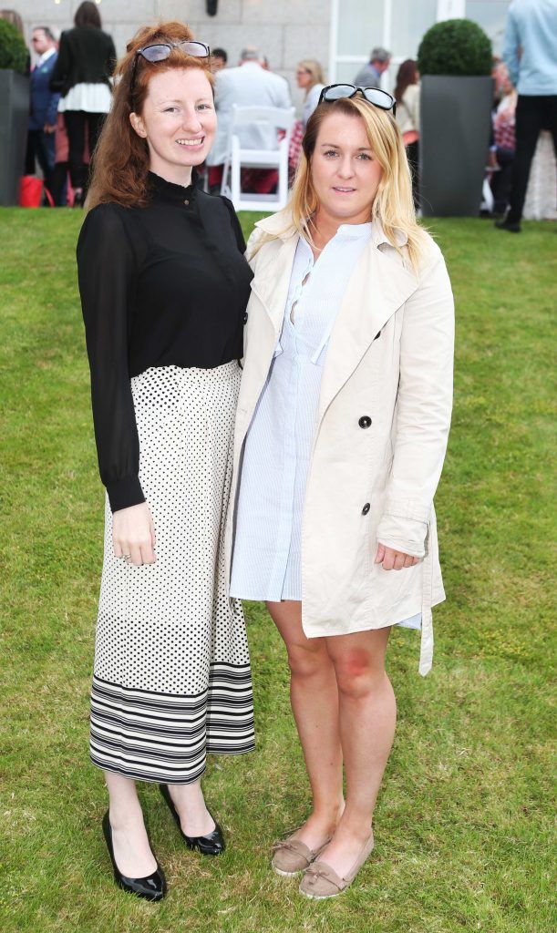 Pictured are Niamh Shortt and Regina Curren as over 300 invited guests gathered at the five-star InterContinental Dublin in Ballsbridge for a La Dolce Vita-themed midsummer garden party, 15/06/17. Photograph: Leon Farrell / Photocall Ireland