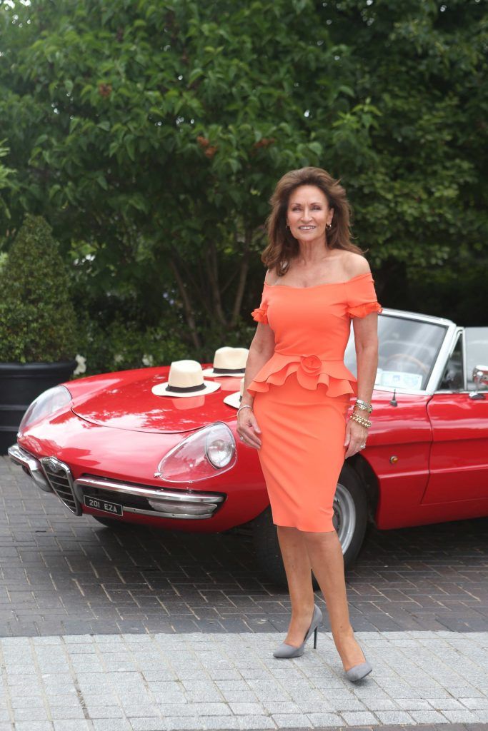 Pictured is Celia Holman Lee as over 300 invited guests gathered at the five-star InterContinental Dublin in Ballsbridge for a La Dolce Vita-themed midsummer garden party, 15/06/17. Photograph: Leon Farrell / Photocall Ireland