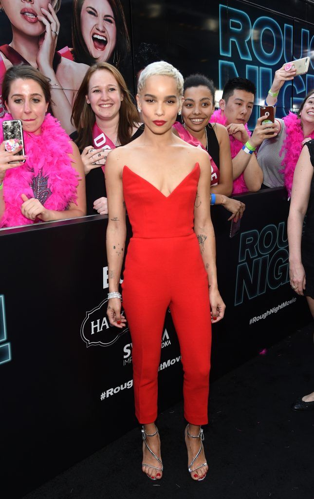 Actress Zoe Kravitz attends New York Premiere of Sony's ROUGH NIGHT presented by SVEDKA Vodka  at AMC Lincoln Square Theater on June 12, 2017 in New York City.  (Photo by Jamie McCarthy/Getty Images for SVEDKA Vodka)