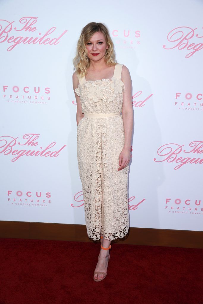 Actor Kirsten Dunst attends the premiere of Focus Features' "The Beguiled" at the Directors Guild of America on June 12, 2017 in Los Angeles, California.  (Photo by Rich Fury/Getty Images)