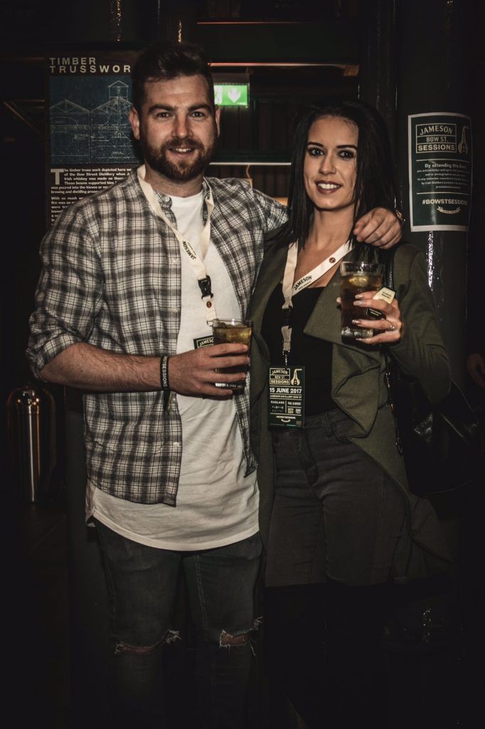Martin O'Connell & Sarah Bolger pictured at the Jameson Bow St Sessions on 15th June 2017. Performances on the night from Raglans, Daithi and Paul Alwright. Photo by Derek Kennedy