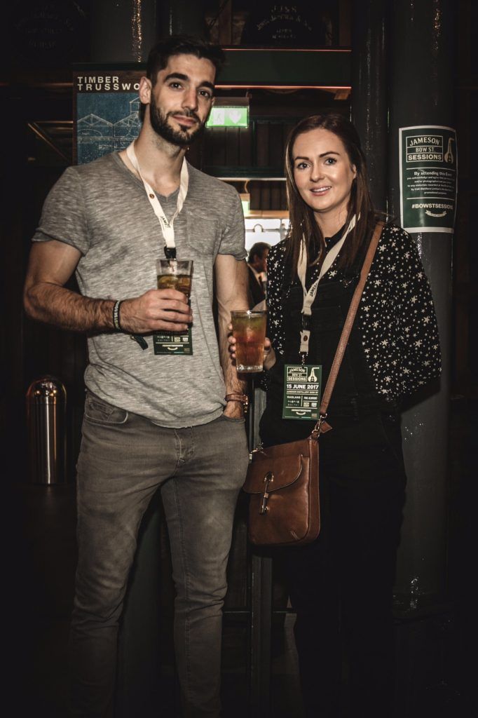 Aoife Kelly & Donnacha Dunne pictured at the Jameson Bow St Sessions on 15th June 2017. Performances on the night from Raglans, Daithi and Paul Alwright. Photo by Derek Kennedy