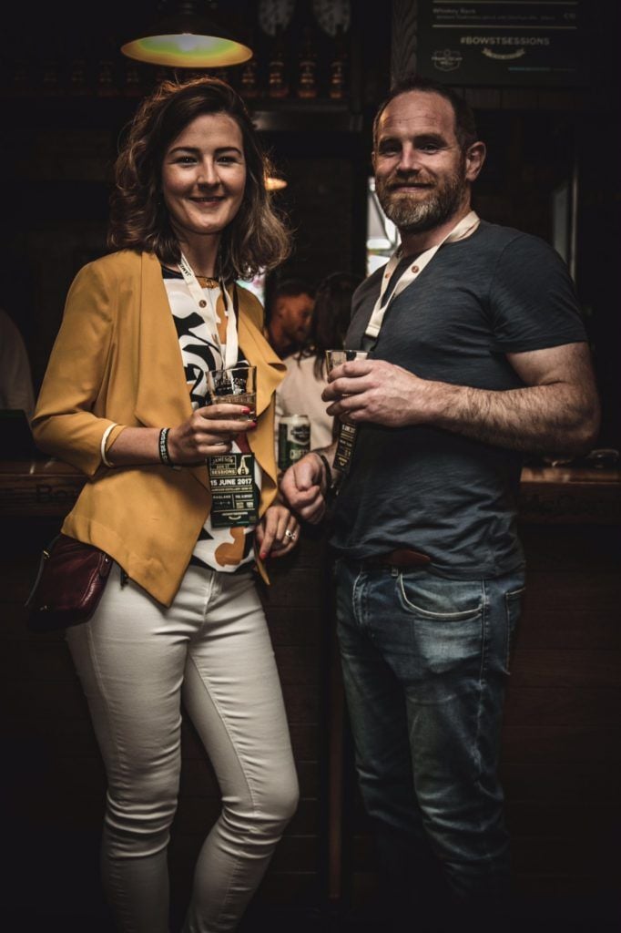 Brian Lee & Edel Egan pictured at the Jameson Bow St Sessions on 15th June 2017. Performances on the night from Raglans, Daithi and Paul Alwright. Photo by Derek Kennedy
