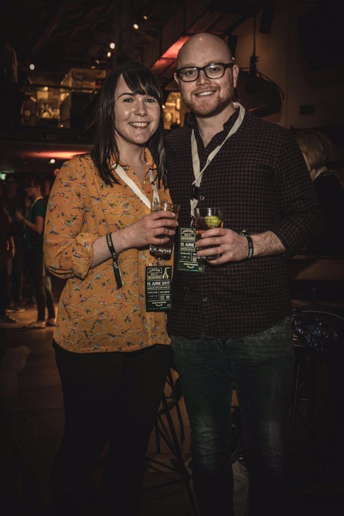 Lianna Slowey & Mark Flanagan pictured at the Jameson Bow St Sessions on 15th June 2017. Performances on the night from Raglans, Daithi and Paul Alwright. Photo by Derek Kennedy