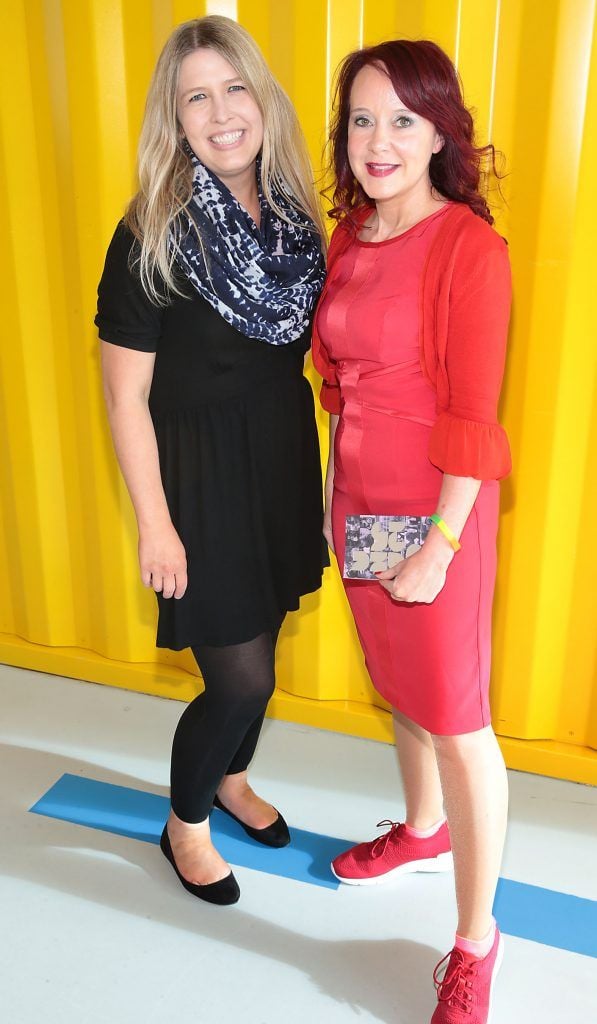 Lisa Laippalainen and Caroline Mone at the GAZE LGBT Film Festival special 25th anniversary programme launch hosted by lead sponsor Accenture at The Dock, Dublin. Picture by Brian McEvoy