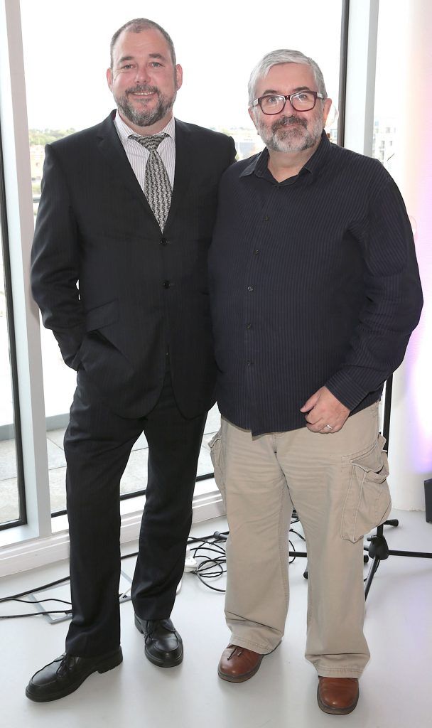 Gary Hodkinson and Bill Hughes at the GAZE LGBT Film Festival special 25th anniversary programme launch hosted by lead sponsor Accenture at The Dock, Dublin. Picture by Brian McEvoy