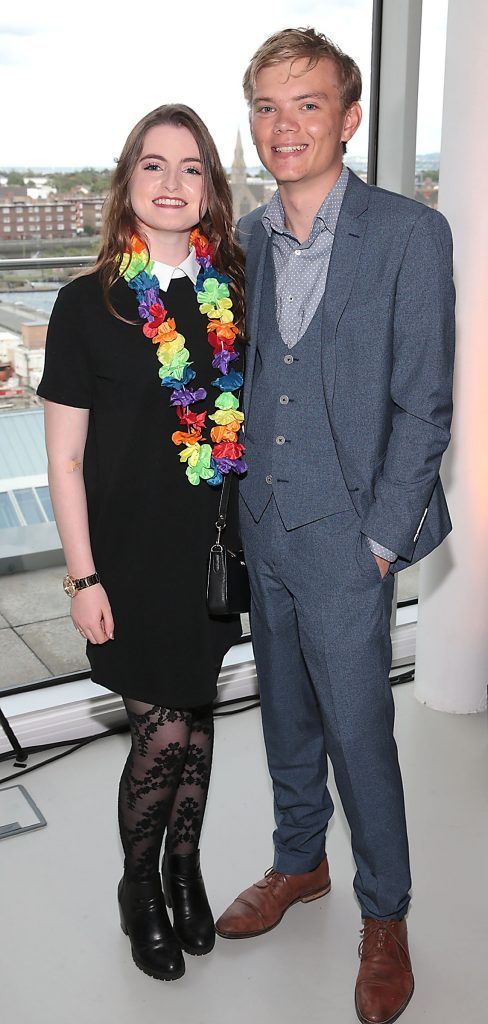 Heather Croghan and Ben Colwell at the GAZE LGBT Film Festival special 25th anniversary programme launch hosted by lead sponsor Accenture at The Dock, Dublin. Picture by Brian McEvoy