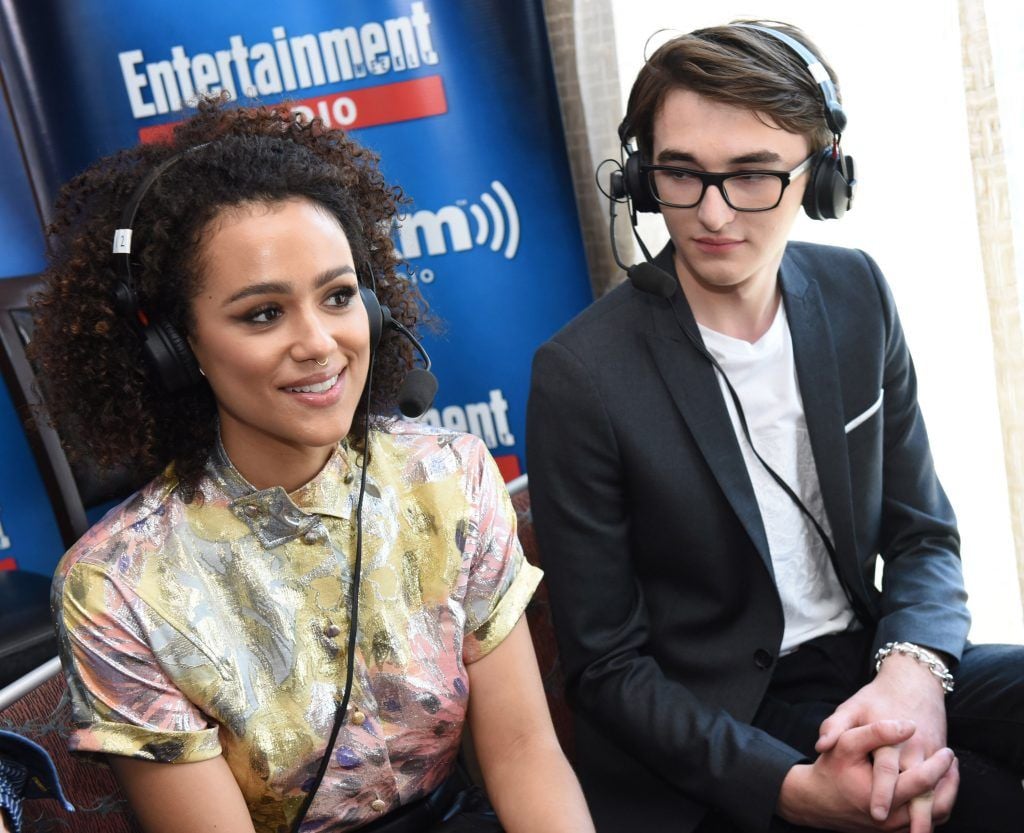 Nathalie Emmanuel and Isaac Hempstead Wright attend SiriusXM's Entertainment Weekly Radio Channel Broadcasts From Comic-Con 2016 at Hard Rock Hotel San Diego on July 22, 2016 in San Diego, California.  (Photo by Vivien Killilea/Getty Images for SiriusXM)