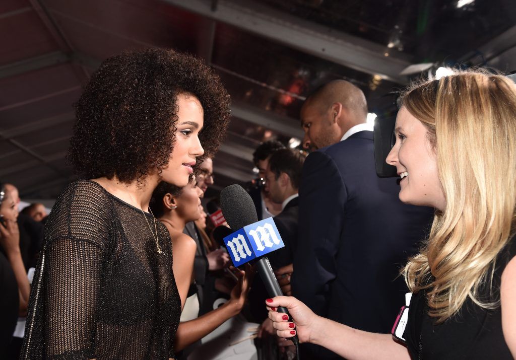 Nathalie Emmanuel (L) attends DailyMail.com at the 2016 People's Choice Awards at Microsoft Theater on January 6, 2016 in Los Angeles, California.  (Photo by Alberto E. Rodriguez/Getty Images for DailyMail.com)
