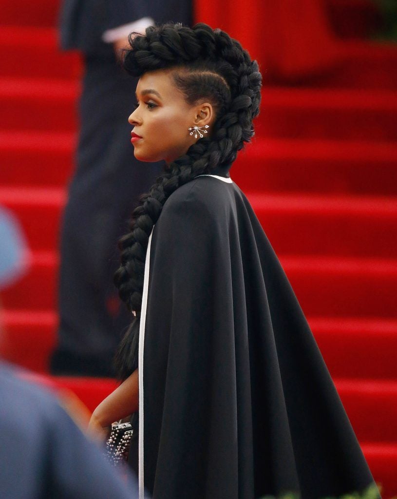 Janelle Monae ing Glass" Costume Institute Benefit Gala  at Metropolitan Museum of Art on May 4, 2015 in New York City.  (Photo by John Lamparski/Getty Images)