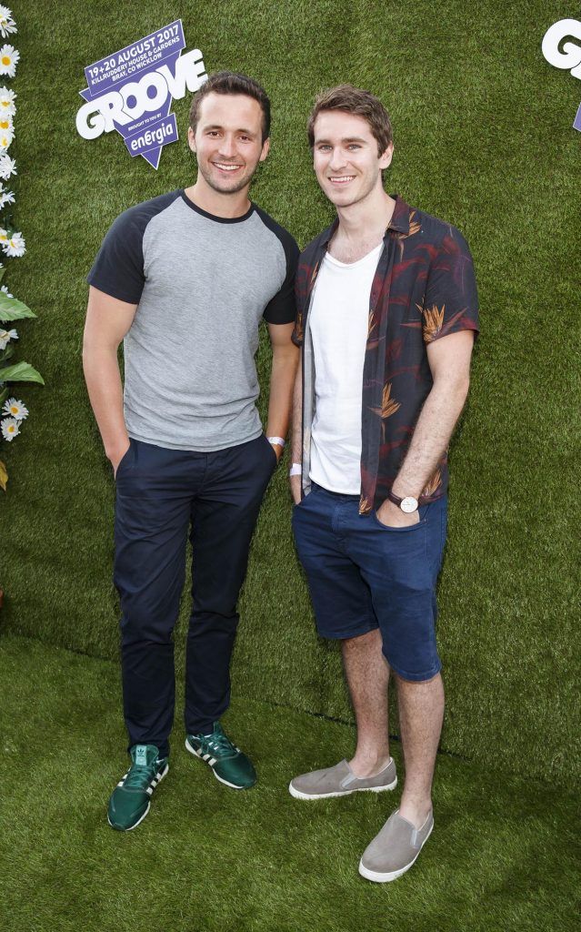 Red Rock stars David Crowley and Chris Newman pictured at the launch of the Groove Festival 2017 brought to you by Energia, taking place at Killruddery House & Gardens, Co Wicklow on August 19th and 20th 2017. Picture by Andres Poveda