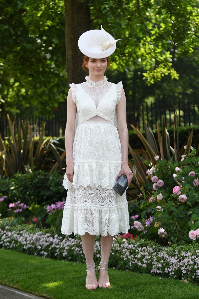 Actress Eleanor Tomlinson attends Royal Ascot 2017 at Ascot Racecourse on June 21, 2017 in Ascot, England.  (Photo by Stuart C. Wilson/Getty Images)