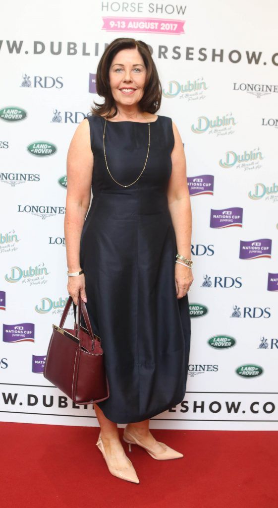 Jean Saunders pictured in Weir & Sons on Grafton Street at the social launch of this year's Dublin Horse Show which takes place in the RDS from August 9 - 13th. Photo: Leon Farrell / Photocall Ireland