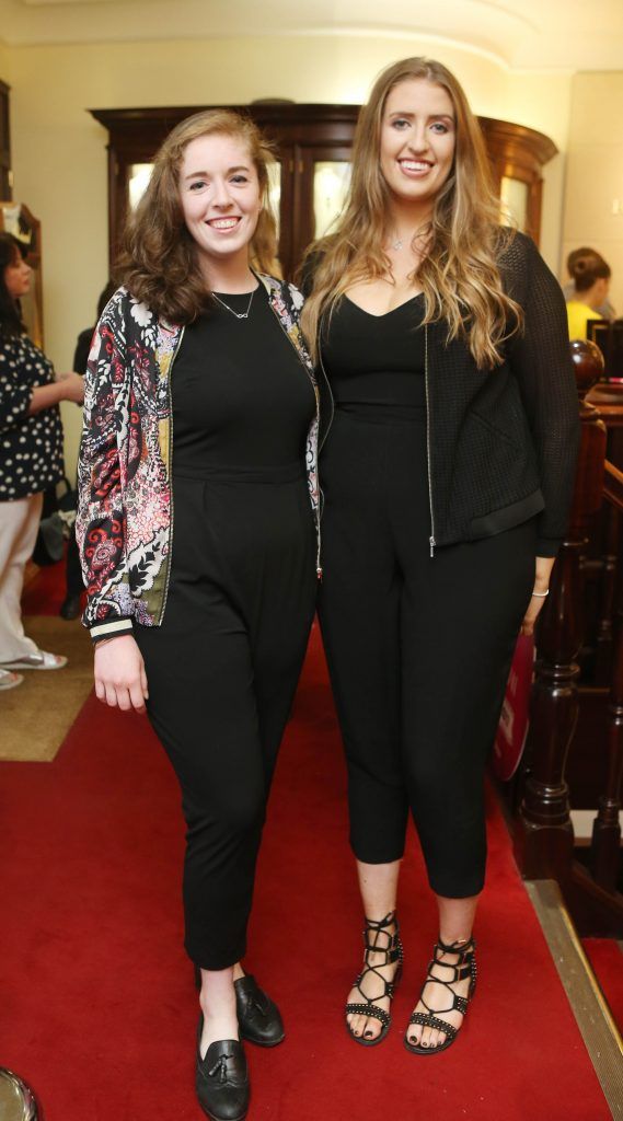 Sarah Gellehie and Devin Finnernan pictured in Weir & Sons on Grafton Street at the social launch of this year's Dublin Horse Show which takes place in the RDS from August 9 - 13th. Photo: Leon Farrell / Photocall Ireland