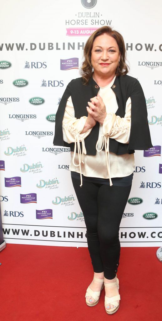 Norah Casey pictured in Weir & Sons on Grafton Street at the social launch of this year's Dublin Horse Show which takes place in the RDS from August 9 - 13th. Photo: Leon Farrell / Photocall Ireland