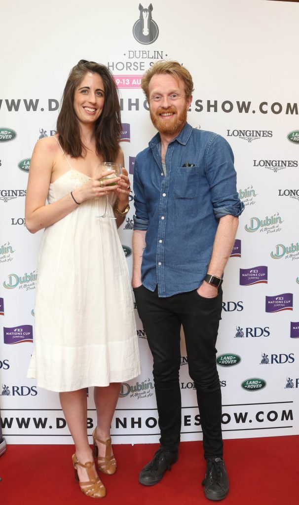 Anna Morrisson and Luke Wright pictured in Weir & Sons on Grafton Street at the social launch of this year's Dublin Horse Show which takes place in the RDS from August 9 - 13th. Photo: Leon Farrell / Photocall Ireland
