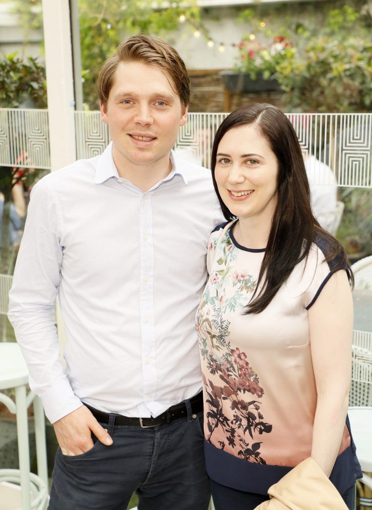 Fabian Strunden and Orla Davis at the Optimise Design 10th Birthday Party held at House on Leeson St. Photo by Kieran Harnett