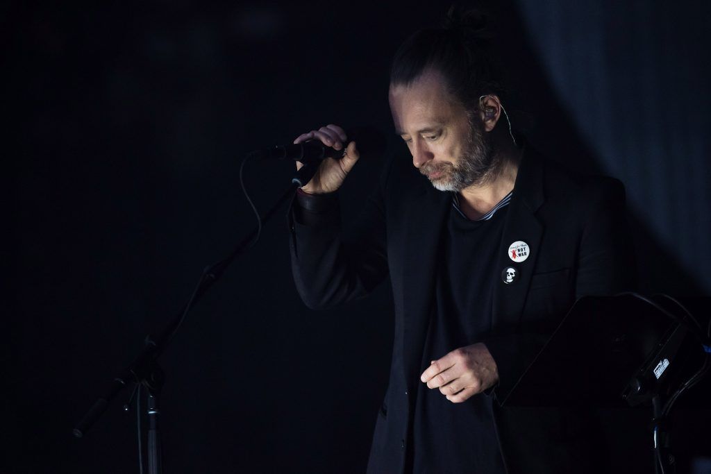 Thom Yorke of Radiohead performs on day 2 of the Glastonbury Festival 2017 at Worthy Farm, Pilton on June 23, 2017 in Glastonbury, England.  (Photo by Ian Gavan/Getty Images)