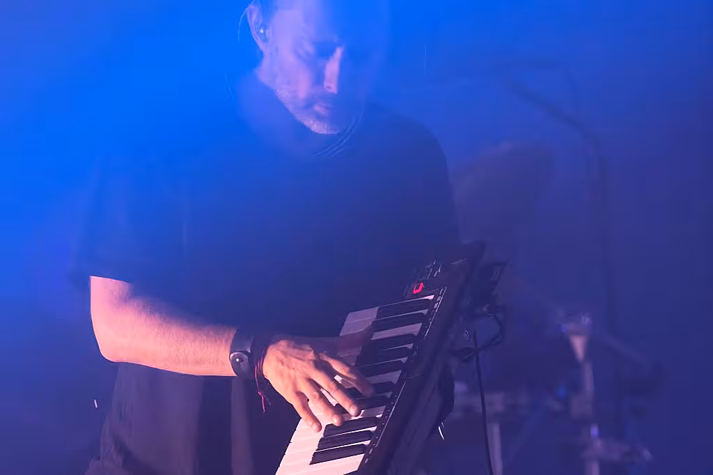 Thom Yorke of Radiohead performs on day 2 of the Glastonbury Festival 2017 at Worthy Farm, Pilton on June 23, 2017 in Glastonbury, England.  (Photo by Ian Gavan/Getty Images)