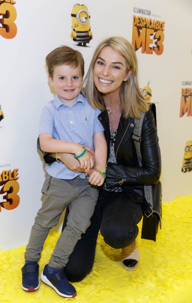 Pippa O'Connor and son Ollie pictured at the Universal Pictures Irish premiere screening of Despicable Me 3 at the Savoy Cinema, Dublin. Despicable Me 3 is in cinema across Ireland on Friday, June 30th. Picture Andres Poveda