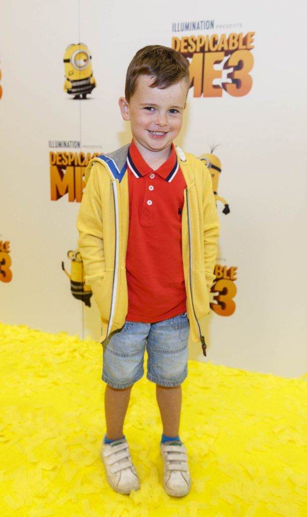 Conor Stynes (5) from Lucan pictured at the Universal Pictures Irish premiere screening of Despicable Me 3 at the Savoy Cinema, Dublin. Despicable Me 3 is in cinema across Ireland on Friday, June 30th. Picture Andres Poveda