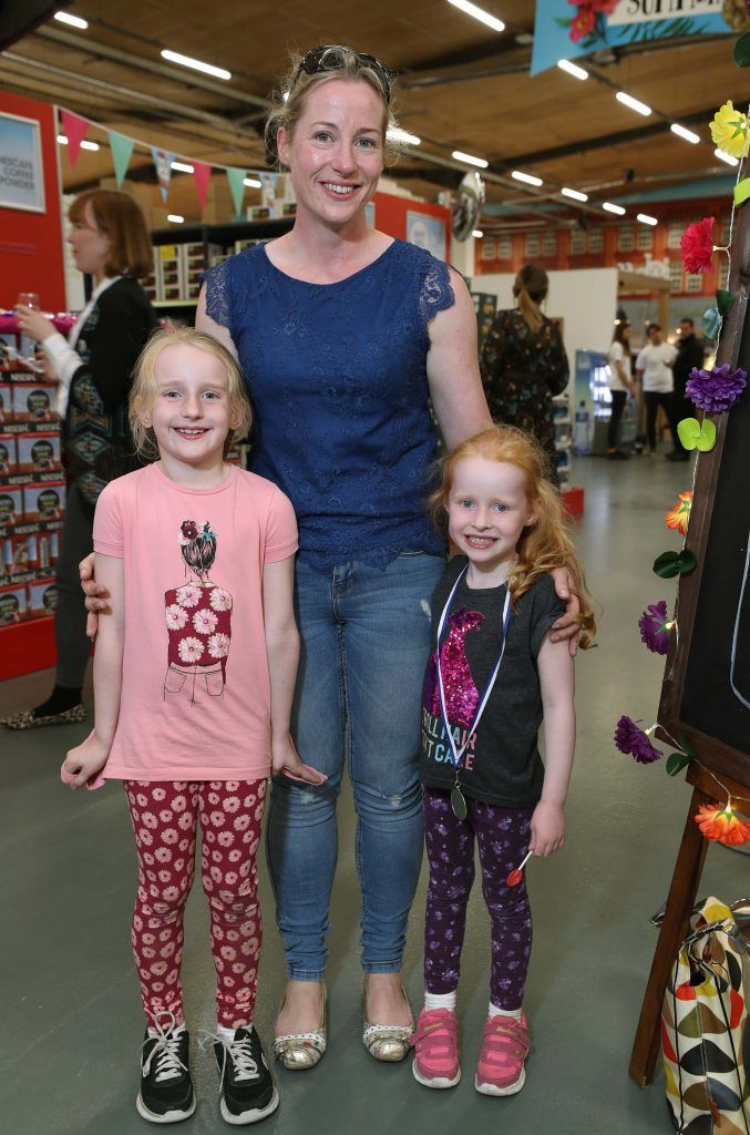 Marguerite Savage, from Balbriggan, Co. Dublin pictured with her daughters Chloe and Amy Savage in Musgrave MarketPlace Ballymun for the Musgrave MarketPlace 'Summer Food Stories' event. Pic by Robbie Reynolds