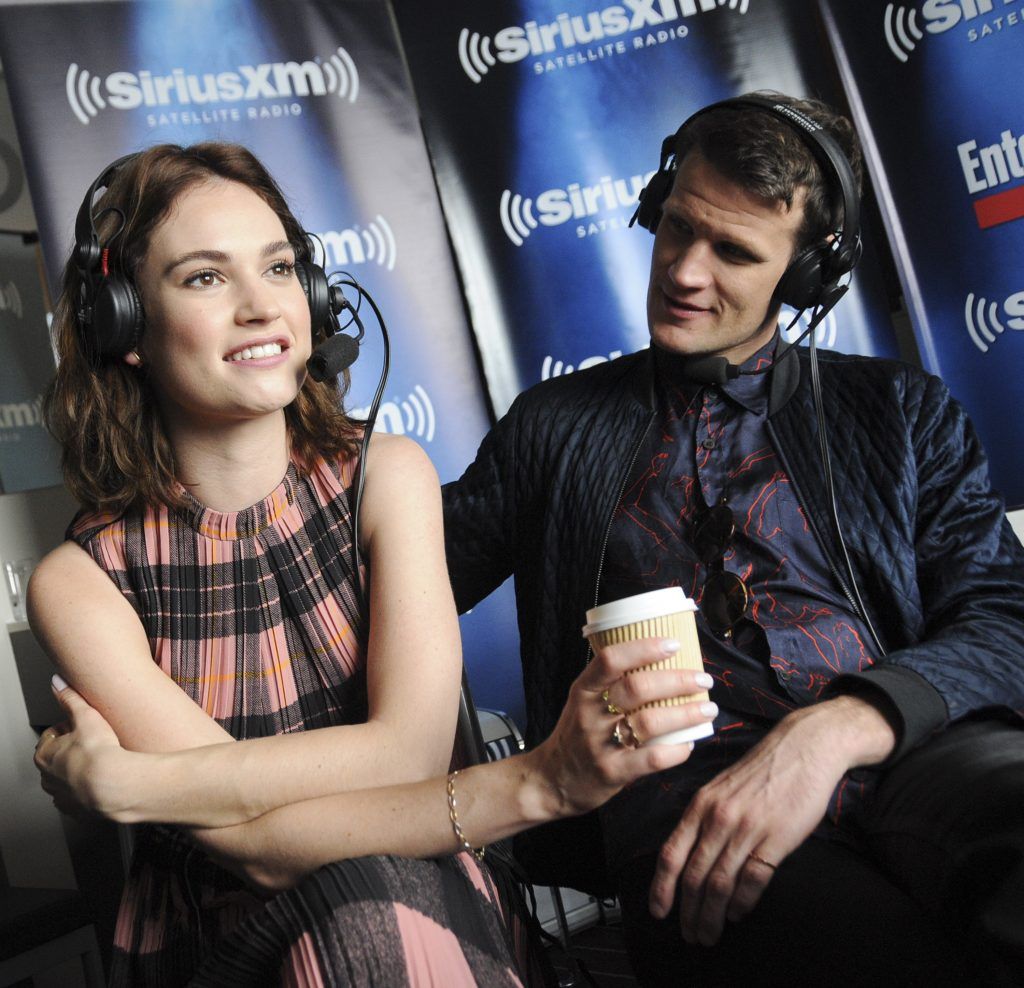 Actors Lily James and Matt Smith attend SiriusXM's Entertainment Weekly Radio Channel Broadcasts From Comic-Con 2015 at Hard Rock Hotel San Diego on July 11, 2015 in San Diego, California.  (Photo by Vivien Killilea/Getty Images for SiriusXM)