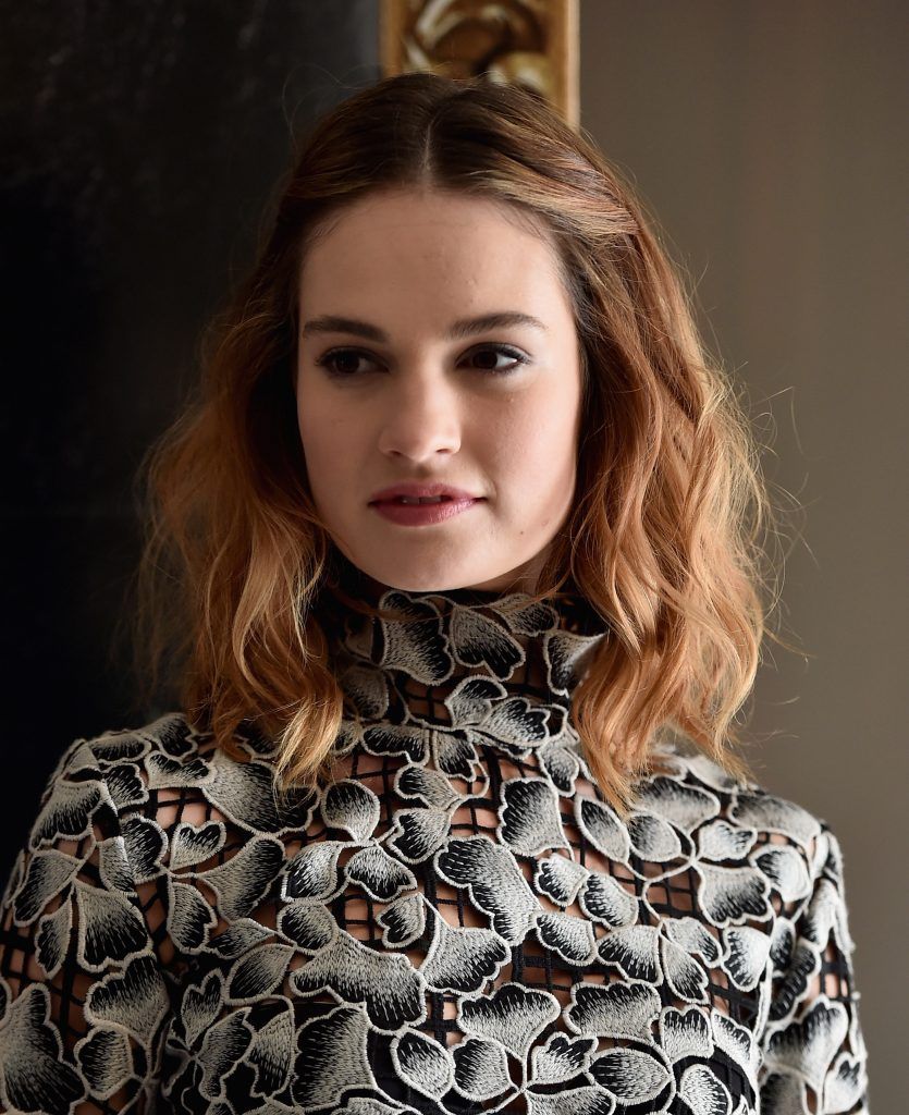 Actress Lily James attends Screen Gem's "Pride and Prejudice and Zombies" photo call at The London Hotel on January 22, 2016 in West Hollywood, California.  (Photo by Alberto E. Rodriguez/Getty Images)
