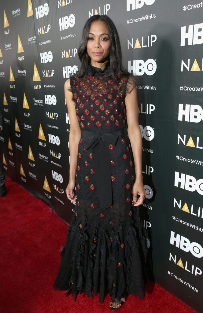 Actor Zoe Saldana attends the NALIP Latino Media Awards at The Ray Dolby Ballroom at Hollywood & Highland Center on June 24, 2017 in Hollywood, California.  (Photo by Phillip Faraone/Getty Images for NALIP)