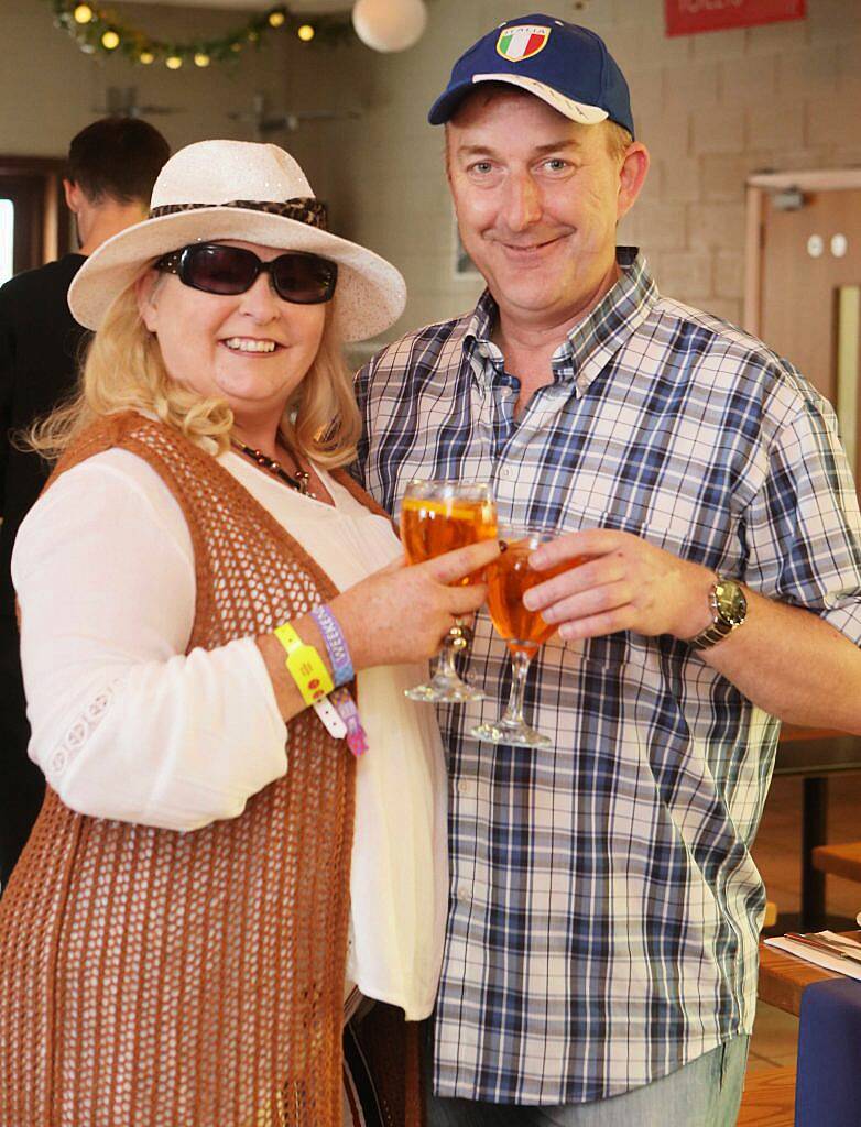 Pictured are Linda Kennedy and Adrian Kennedy at the official opening of 'By Barilla', which took place on Saturday, July 29th at the Punchestown Music Festival in Naas, Co. Kildare. Photgraph: Leon Farrell / Photocall Ireland