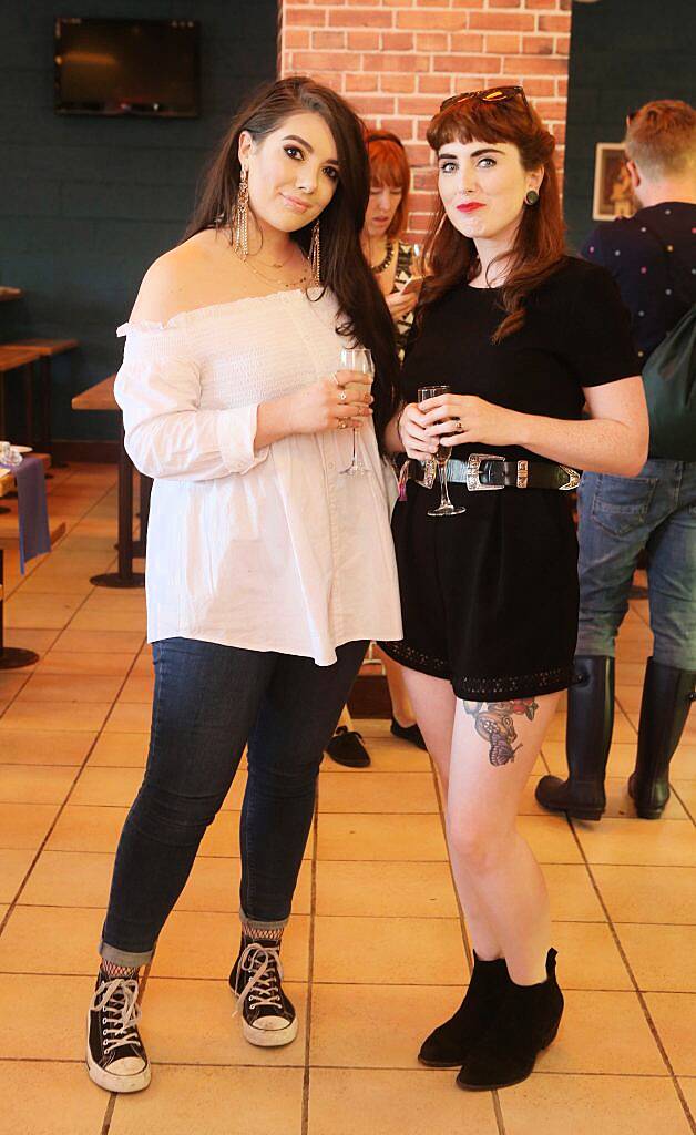 Pictured are Holly Shortall and Sorcha Maher at the official opening of 'By Barilla', which took place on Saturday, July 29th at the Punchestown Music Festival in Naas, Co. Kildare. Photgraph: Leon Farrell / Photocall Ireland