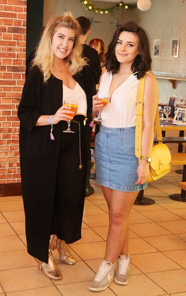 Pictured are Emma Nolan and Simone Cleary at the official opening of 'By Barilla', which took place on Saturday, July 29th at the Punchestown Music Festival in Naas, Co. Kildare. Photgraph: Leon Farrell / Photocall Ireland