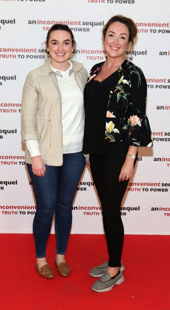 Cliodhna Ni Chaolain and Sinead Ni Chaolain  at the special preview screening of Al Gore's An Inconvenient Sequel: Truth to Power at The Lighthouse Cinema Dublin. Picture by Brian McEvoy