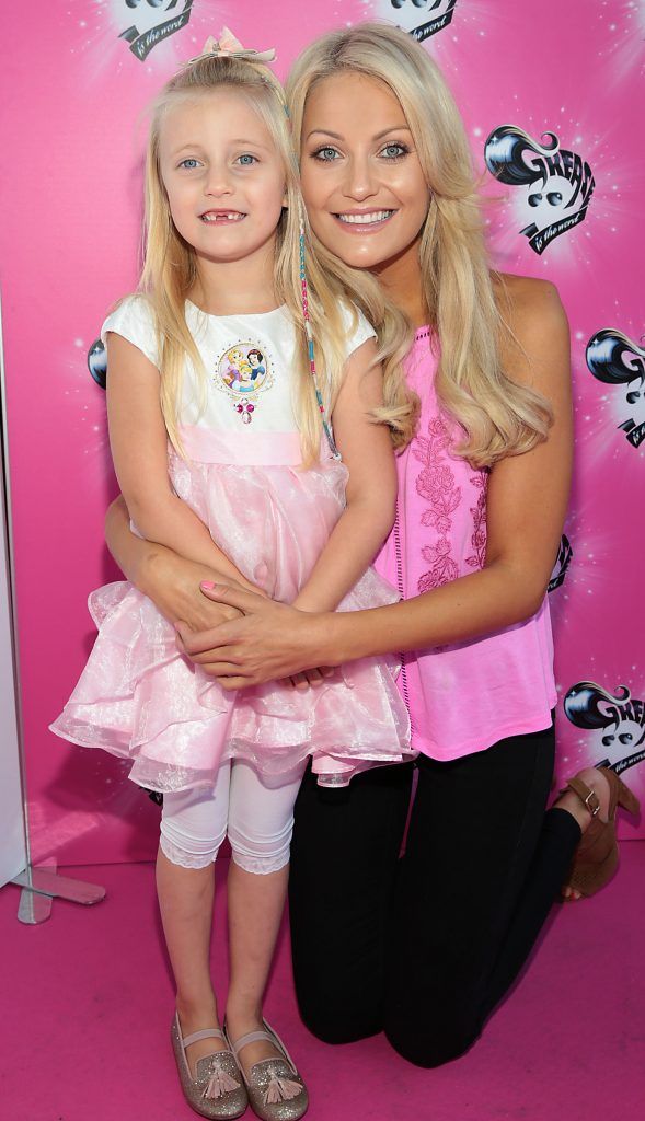 Kerri Nicole Blanc and daughter Kayla pictured at the opening night of Grease the musical at the Bord Gais Energy Theatre, Dublin. Picture by Brian McEvoy