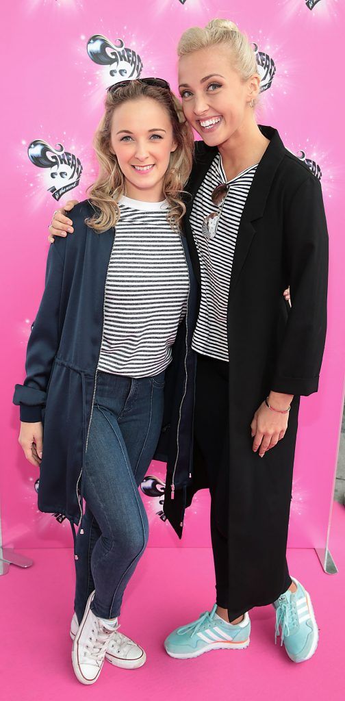 Rhiannon Chesterman and Gabriella Williams pictured at the opening night of Grease the musical at the Bord Gais Energy Theatre, Dublin. Picture by Brian McEvoy