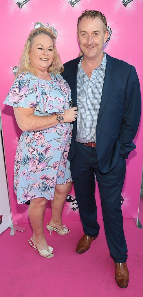 Linda Byrne and Adrian Kennedy pictured at the opening night of Grease the musical at the Bord Gais Energy Theatre, Dublin. Picture by Brian McEvoy